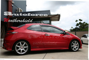 กระบังหน้าต่าง winwdow Deflector กรอบป้องกันสภาพอากาศสำหรับ Honda Civic 3dr hatchback Type-R (FN2)(ชนิดยูโร) 06 ~ 15 - Product Image 4