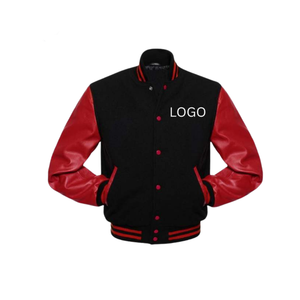 Chaqueta universitaria de lana personalizada con manga de cuero para hombre, chaqueta cálida de uniforme de béisbol callejero de estilo moderno - Product Image 4
