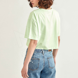 เสื้อยืดครอปเปิดไหล่สำหรับผู้หญิง, แฟชั่นมาใหม่เสื้อครอปเปิดไหล่สีดำน้ำหนักเบา - Product Image 4