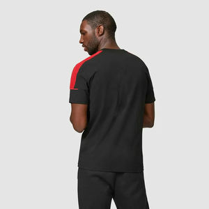 100% algodón Premium/fibra de bambú de alta calidad de talla grande camisetas de hombre personalizado cuello redondo Camiseta corta impresión con logotipos gráficos - Product Image 4