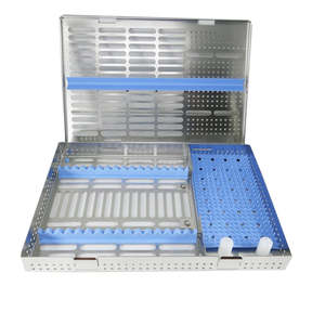 Juego de instrumentos de llenado de bandeja dental, juego de 14 piezas, bandeja de casete de acero inoxidable alemán, juego dental, instrumentos quirúrgicos - Product Image 1