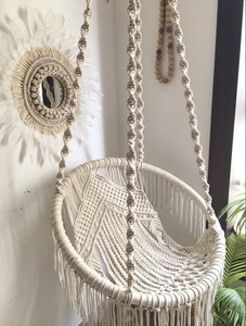 100% fait à la main bohème macramé balançoire intérieur extérieur suspendu hamac chaise tissé à la main avec balançoire Design - Product Image 2