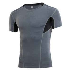 Men's Quick Dry <b>Moisture</b> <b>Wicking</b> Breathable Solid Regular Fit Short Sleeve Fitness Sport Running T-<b>Shirt</b> - Product Image 1