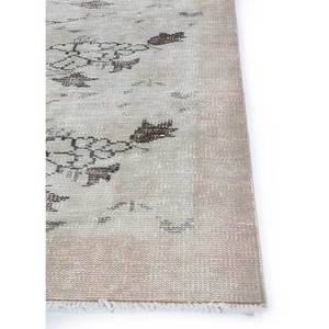 Tapis en laine noué à la main vintage ivoire Pae-508 pour salon ou couloir, tapis rectangulaire tressé pour adolescents - Product Image 4