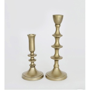 Portavelas de metal creativo simple acabado en oro para la decoración del hogar y la boda portavelas de 22 mm - Product Image 6