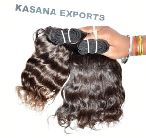 Venta al por mayor barato 100% fabricante pelo de color natural negro mujer máquina doble trama onda profunda ondulado negro mujeres cabello humano - Product Image 6