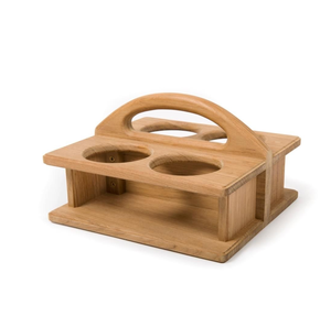 Facile à nettoyer sculpté à la main 100% porte-verre en bois massif porte-boisson whisky meilleure qualité stockage et organisation à la maison - Product Image 3