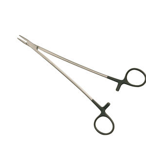 Pinza Portaagujas Manual Backhaus Intonation con Mango Anillado Recubierto de Negro, 9 Pulgadas, Acero Inoxidable Alemán, Quirúrgica Cardiovascular - Product Image 1