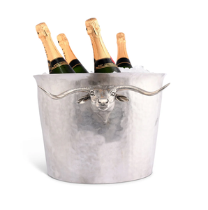 Seau à vin personnalisé pour la fête en aluminium coulé avec poignées annulaires pour la vaisselle seau à glace à bas prix - Product Image 6