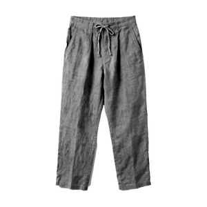 Men Relaxed Fit <b>Linen</b> Blend <b>Drawstring</b> <b>Pants</b> Breathable Eco-Friendly Quick Dry Autumn Casual Straight Mid Waist Loose - Product Image 4