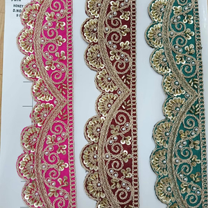 Elegante encaje bordado floral colorido para proyectos de artesanía de decoración del hogar de moda-para ropa de estilo de negocios zapatos bolsas regalos - Product Image 1