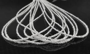 ลูกปัดเพชรดิบธรรมชาติสีขาวหิมะ ขนาด 2-3 มม. ยาว 15 นิ้ว ยี่ห้อ LUSTRE ของขวัญคริสต์มาสสำหรับทำเครื่องประดับ - Product Image 2