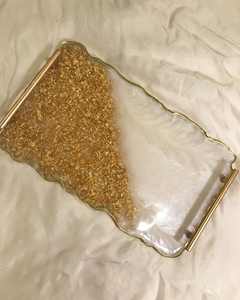 Bandeja decorativa de resina Bandeja de café hecha a mano con juego de bandejas de resina personalizadas de buena calidad - Product Image 3