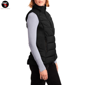 <b>Women's</b> Casual Cotton Sleeveless Reversible Zipper <b>Waistcoat</b> Waterproof Horse Riding Puffy Vest Windproof Design Use Outer Wear - Product Image 3