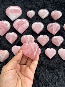 Corazón de Cuarzo Rosa Natural Pulido, Cristal Curativo para Regalos, Meditación, Reiki, Chakra, Energía del Amor, Venta al por Mayor - Product Image 1
