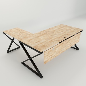 HBXC019 XConcept L-Shaped 180x160 Wood PC <b>Desk</b> <b>Folding</b> Laptop Table with Drawer Assembly Required for Office Use - Product Image 2