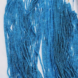 Super Quality High Quality Blue Apatite Loose <b>Stone</b> <b>Beads</b> Natural Gemstone Indian Third Party Certified for Pen <b>Beads</b> Mehrajudin - Product Image 2