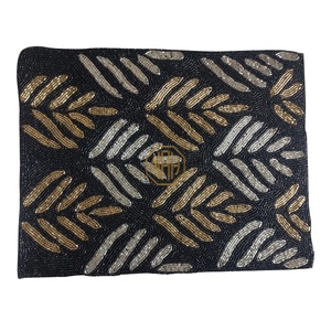 <b>Beaded</b> <b>Placemats</b> Round Cotton Craft Decor for Dining Table Exporter Factory Direct Wholesale Supplier Handmade Embellished Mat - Product Image 5