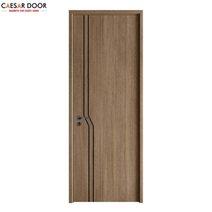 Puertas Interiores con Marcos de Madera Ecológica Decorativa, Precolgadas, de WPC, Fáciles de Instalar, en Color Nogal, Teca y Roble, Resistentes al Agua, para Dormitorio - Product Image 3