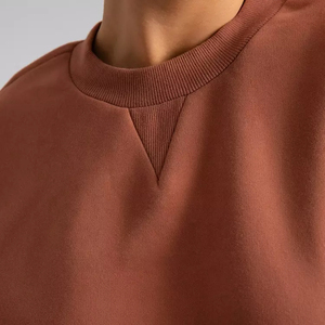 Custom Made <b>Men's</b> High Quality 100% Polyester Embossed Sweatshirt Oversized Crew Neck <b>Pullover</b> Plain Dyed <b>for</b> Winter - Product Image 2