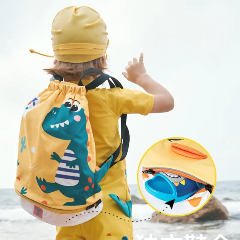 KOCOTREE Kids Cartoon Portable Waterproof Sports Children Beach Backpack Swimming Storage Bag