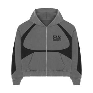 ชุดออกกำลังกายพิมพ์ลายสกรีนสีฟ้าสำหรับทั้งชายและหญิงชุดออกกำลังกาย450 GSM French Terry น้ำหนักมากผ้านุ่มใส่สบายไซส์ใหญ่สำหรับฤดูหนาว - Product Image 5