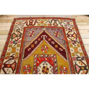 Alfombra Turca Vintage de 5.4x9.3 pies, Alfombra Grande, Alfombra de Lana Roja - Product Image 3