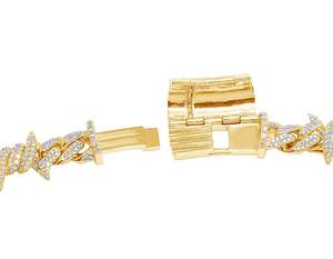 Chaîne à maillons cubains élégante populaire en argent sterling 925 Moissanite diamant glacé Hip Hop colliers pour hommes - Product Image 5