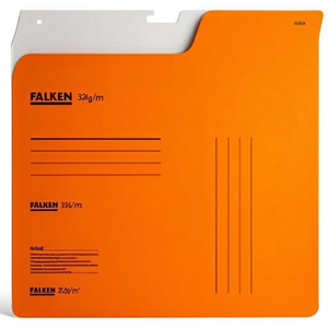 Falken DIN <b>A4</b> 320g/m Orange Recycled Manila Cardboard Hanging File <b>Folder</b> Commercial Organizational Imprint Commercial Binding - Product Image 3