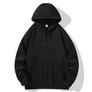 Venta al por mayor personalizado Unisex 100% algodón invierno Sudadera con capucha suéter de gran tamaño con letras bordadas hombres suéter liso impresión digital - Product Image 2