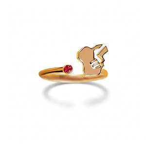 Bague ajustable pour femme avec rubis, thème Pokémon, idéale pour un cadeau - Product Image 1