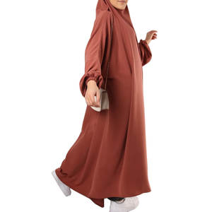 Ramadan Jilbab vêtements de prière musulmane 2 pièces Hijab robe femmes à capuche islamique Abaya produits de qualité supérieure - Product Image 3