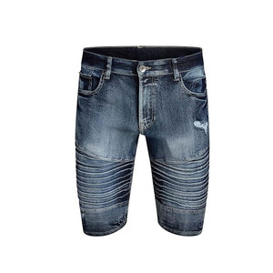 Short professionnel en denim délavé à broderie de haute qualité Short baggy en denim pour hommes - Product Image 5
