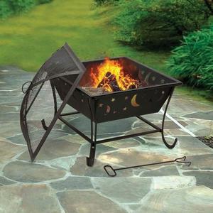 Brasero élégant en fer rustique moderne indien avec combustible au gaz naturel, design portable, jusqu'à 9999 BTU de chauffage pour jardin et terrasse - Product Image 3