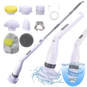 Cepillo de Limpieza Eléctrico 2025, Gran Venta, IPX7 Inalámbrico, con Mango de Aluminio Ajustable para Limpieza del Hogar y Baño - Product Image 1