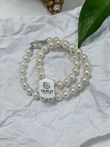 Collier de perles Akoya GUILD, perles rondes blanches de qualité AAA, fermoir en argent 925, bijoux de mariage classiques pour femmes - Product Image 4