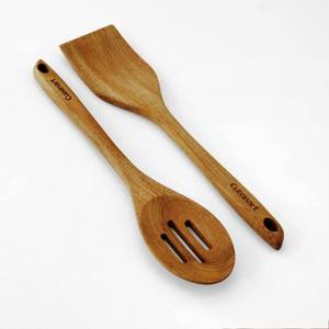 Ensemble de 2 couverts à salade en bois d'acacia faits à la main Ustensiles de cuisine uniques - Product Image 3