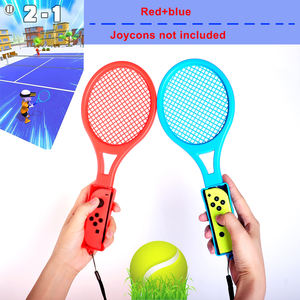 Raquettes de tennis en plastique en pack double, fournies par l'usine, pour accessoires de jeux Nintendo <span class=keywords><strong>Switch</strong></span>, colorées - Product Image 5