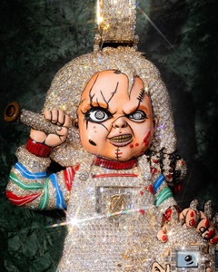 Tùy Chỉnh 3D Phim Hoạt Hình Liên Kết Chuỗi Mặt Dây Chuyền Iced Ra Phòng Thí Nghiệm Tạo Ra Kim Cương Mạ Vàng Với Tên Thư Cho Đảng Hip Hop Phong Cách - Product Image 5