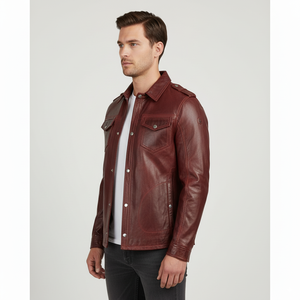 Listo para enviar Chaqueta de moto de cuero clásica para hombres y mujeres Chaquetas personalizadas OEM de cuero de vaca y oveja de estilo Retro Vintage - Product Image 3