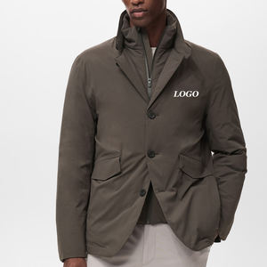 Chaquetas para Hombre con Mangas Largas para Compradores Mayoristas, Servicio OEM, Logotipo Personalizado, Repelente al Agua, con Capucha, Cierre de Cremallera Frontal, Dos Bolsillos Laterales - Product Image 1