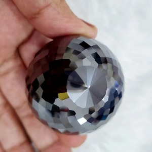 ลูกบอลเพชรมอยส์ซอไนต์ขนาดใหญ่43.40มม. ทรงกลมสีดำเหลี่ยมเพชรพลอยทรงกลมขนาดใหญ่เกรด AAA - Product Image 2