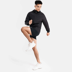 Chaqueta cortavientos informal al por mayor para hombre con diseño de capucha - Product Image 6