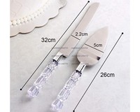 Umweltfreundliches Spülmaschinenfestes Kuchenmesser Dessert-Servierbesteck Edelstahl mit Acrylgriff Kuchenservierer für Besondere Anlässe