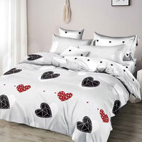 Nouveau Redheart Super King Size 300tc ensemble de literie en microfibre écologique impression réactive moderne housse de couette drap-housse