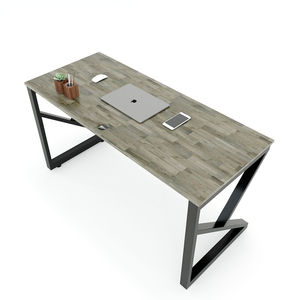 SFKC001-Minimalist Style <b>Simple</b> Wooden Rubberwood <b>Desk</b> with K-Charm Iron Legs - Product Image 5