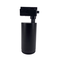 Spot LED sur rail moderne noir/blanc en aluminium 30W zoomable, éclairage COB réglable pour intérieur, galerie, musée, éclairage sur rail LED 220V