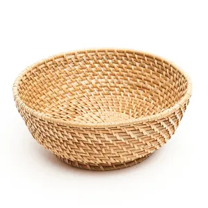 High Quality Deluxe Rattan Fruit <b>Bowl</b> Modern Design with Customized Shape for Dining Kitchenware Restaurant <b>Serving</b> Accessories - Product Image 3