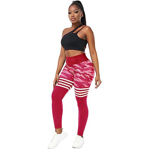 Mujer sin costuras Fitness Yoga Wear Legging Casual panel Pantalones Cantidad Malla Personalizado Maxi Spandex Logo Maroon Style - Product Image 3