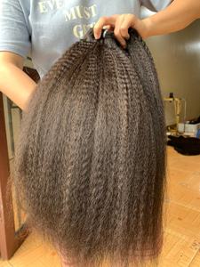 Bundles de cheveux brésiliens Remy 100% non transformés crépus bouclés 3 faisceaux couleur naturelle crépus bouclés Extensions de cheveux humains - Product Image 2